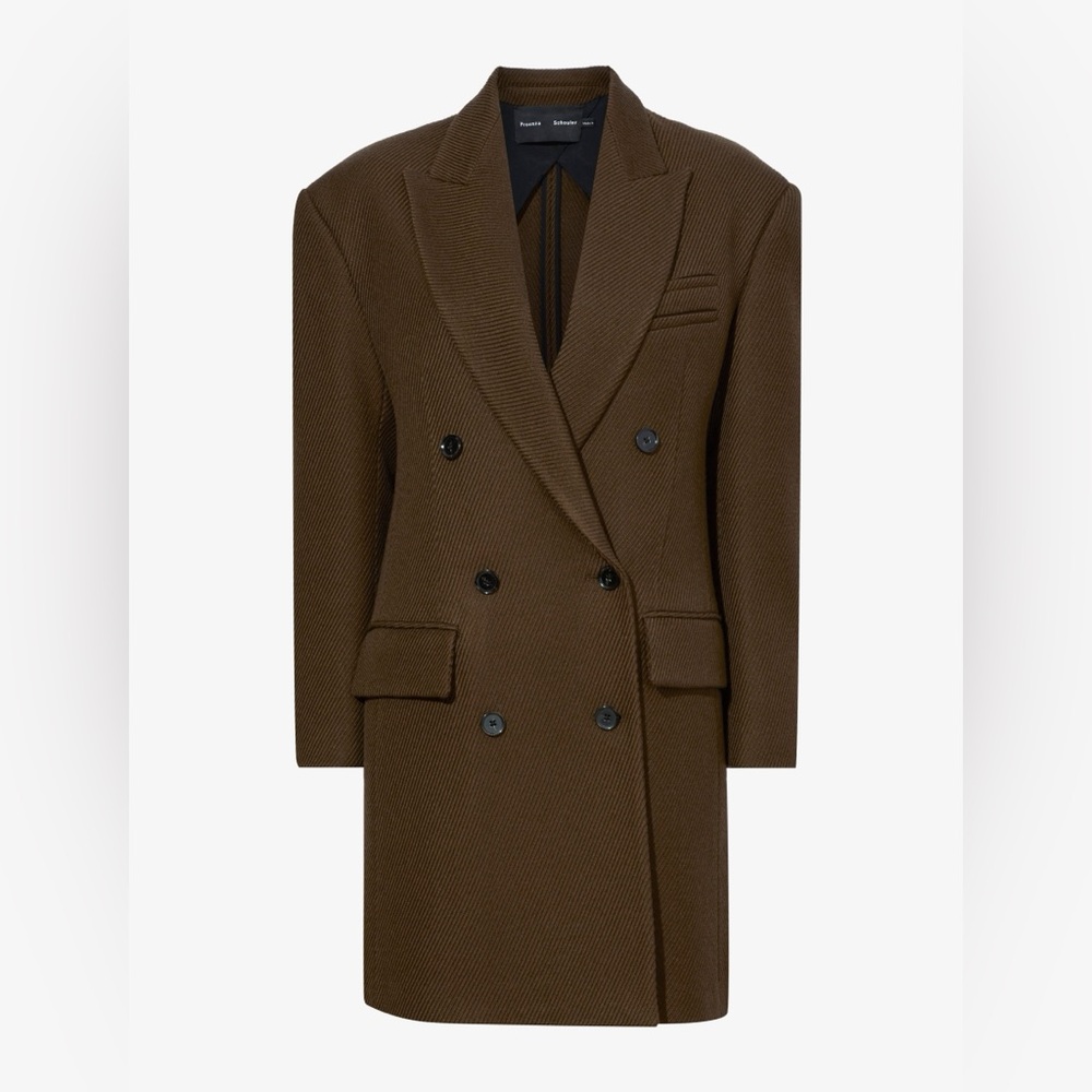 Proenza Schouler Olive Textured Blazer